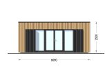 Bureau de jardin PREMIUM (34 mm + bardage), 5.95x3 m, 16 m² specification 2