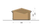 Abri de jardin en bois DREUX (34 mm), 4x4 m, 16 m² specification 4