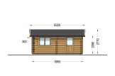 Garage en bois double CLASSIC DUO (44 mm), 6x6 m, 36 m² specification 3
