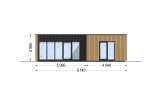 Chalet en bois en kit LUCIA 1 (44 mm + bardage), 40 m² specification 2