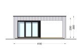 Abri de jardin en bois INES avec terrasse (Isolé, 34 mm + bardage), 6x3 m, 18 m² specification 2