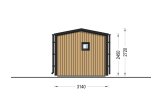 Abri de jardin en bois EMMY PLUS (Isolé, 34 mm + bardage), 6x3 m, 15 m² specification 5