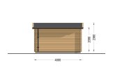 Abri de jardin en bois à toit plat LILLE (44 mm), 4x3 m, 12 m² specification 4