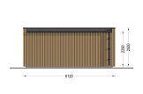 Abri de jardin en bois INES (34 mm + bardage), 6x3 m, 18 m² specification 4