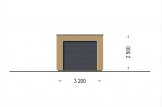 Garage bois toit plat STELA F (ossature en bois), 3.2x5.2 m, 16.6 m² specification 2