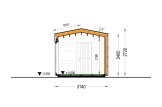 Abri de jardin en bois EMMY PLUS (Isolé, 34 mm + bardage), 6x3 m, 15 m² specification 6