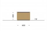 Garage bois toit plat SILVIA F (34 mm + bardage), 4x6 m, 24 m² specification 4