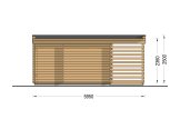 Abri de jardin en bois IDA avec abri (34 mm), 6x3 m, 11 m² specification 4