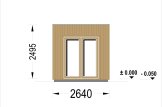 Sauna d'extérieur DELLA (34 mm + bardage), 2,6 x 2,6 m, 5 m² specification 5