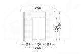 Abri de jardin DELTA (14 mm), 2.43x2.43, 5.9 m² specification 2