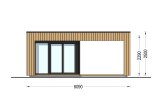 Abri de jardin en bois INES avec terrasse (34 mm + bardage), 6x3 m, 18 m² specification 2