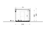 Abri de jardin en bois INES PLUS avec terrasse (34 mm + bardage), 6x3 m, 18 m² specification 6
