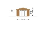 Chalet en bois habitable MAX S (44+44 mm), 4.2x7.5 m, 32 m² specification 3