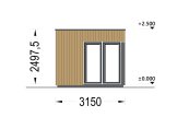 Bureau de jardin PREMIUM S (Isolé, 34 mm + bardage), 3x3 m, 9 m² specification 3