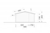 Chalet de jardin NINA S (Isolé, 44+44 mm), 6x6 m, 36 m² specification 5