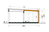 Abri de jardin en bois INES PLUS avec terrasse frontale (Isolé, 34 mm + bardage), 6x6 m, 36 m² specification 6