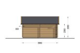 Garage en bois double TWIN DUO (44 mm), 6x6 m, 36 m² specification 4
