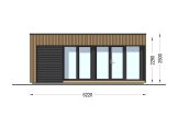 Abri de jardin en bois INES (Isolé RE2020, 34 mm + bardage), 6x3 m, 18 m² specification 2