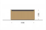 Garage bois toit plat STELA F (ossature en bois), 6x6 m, 36 m² specification 4