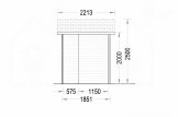 Abri de jardin GAMMA (14 mm), 1.85x1.85, 3.4 m² specification 5