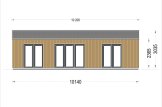 Chalet en bois SELENE S (44 mm + bardage), 63 m² specification 2