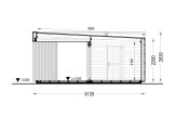 Abri de jardin en bois INES PLUS avec terrasse en L (34 mm + bardage), 6x6 m, 36 m² specification 6