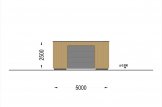 Garage bois toit plat SILVIA F (34 mm + bardage), 5x6 m, 30 m² specification 2