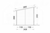 Abri de jardin DELTA (14 mm), 2.43x2.43, 5.9 m² specification 5
