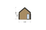 Chalet en bois habitable ADALINE RV (Isolé RE2020, 44 mm + bardage), 42 m² specification 3