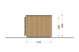 Abri de jardin en bois INES avec terrasse (Isolé, 34 mm + bardage), 6x3 m, 18 m² specification 3