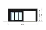 Abri de jardin en bois INES avec terrasse (Isolé RE2020, 44 mm + bardage), 6x3 m, 18 m² specification 2
