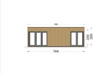 Studio de jardin PREMIUM (Isolé, 34 mm + bardage), 7.5x4 m, 30 m² specification 2