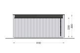 Abri de jardin en bois INES PLUS avec terrasse en L (34 mm + bardage), 6x6 m, 36 m² specification 4