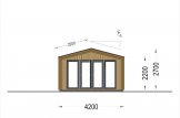 Abri de jardin en bois PIA (ossature en bois), 4x3 m, 12 m² specification 2