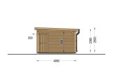 Carport en bois avec abri MODERN, 8x4 m specification 4