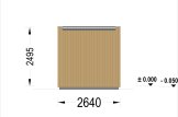 Sauna d'extérieur DELLA (34 mm + bardage), 2,6 x 2,6 m, 5 m² specification 3