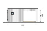Abri de jardin en bois INES PLUS avec terrasse frontale (34 mm + bardage), 6x6 m, 36 m² specification 3