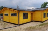 Chalet en bois habitable BERTA (Isolé RE2020, 44+44 mm), 72 m² avec terrasse + 20 m² garage customer 1