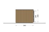 Abri de jardin en bois LAYLA (34 mm + bardage), 5x3 m, 13 m² specification 5