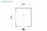 Garage bois toit plat SILVIA F (34 mm + bardage), 5x6 m, 30 m² specification 1