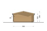 Abri de jardin en bois LILLE (44 mm), 5x5 m, 25 m² specification 4
