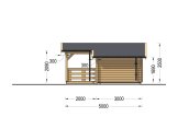 Abri de jardin en bois avec terrasse ISLA (34 mm), 6x5 m, 18 m² + 7 m² specification 5