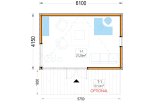 Studio de jardin PREMIUM S (Isolé RE2020, 34 mm + bardage), 6x4 m, 24 m² specification 1