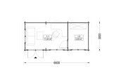 Abri de jardin en bois ELEONORA (44 mm), 6.6x3 m, 20 m² specification 1