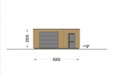 Garage en bois avec abri SILVIA F PLUS (34 mm + bardage), 6x6 m, 36 m² specification 2