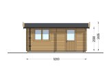 Garage en bois CLASSIC (34 mm), 3.2x5.2, 16 m² specification 3