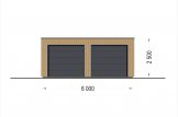 Garage en bois double à toit plat STELA DUO F (ossature en bois), 6x6 m, 36 m² specification 2