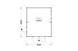 Garage en bois CLASSIC S (44 mm), 5x6 m, 30 m² specification 1