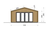 Abri de jardin en bois PIA S (34 mm + bardage), 5x5 m, 25 m² specification 2