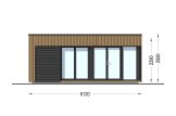 Abri de jardin en bois INES (Isolé, 34 mm + bardage), 6x3 m, 18 m² specification 2